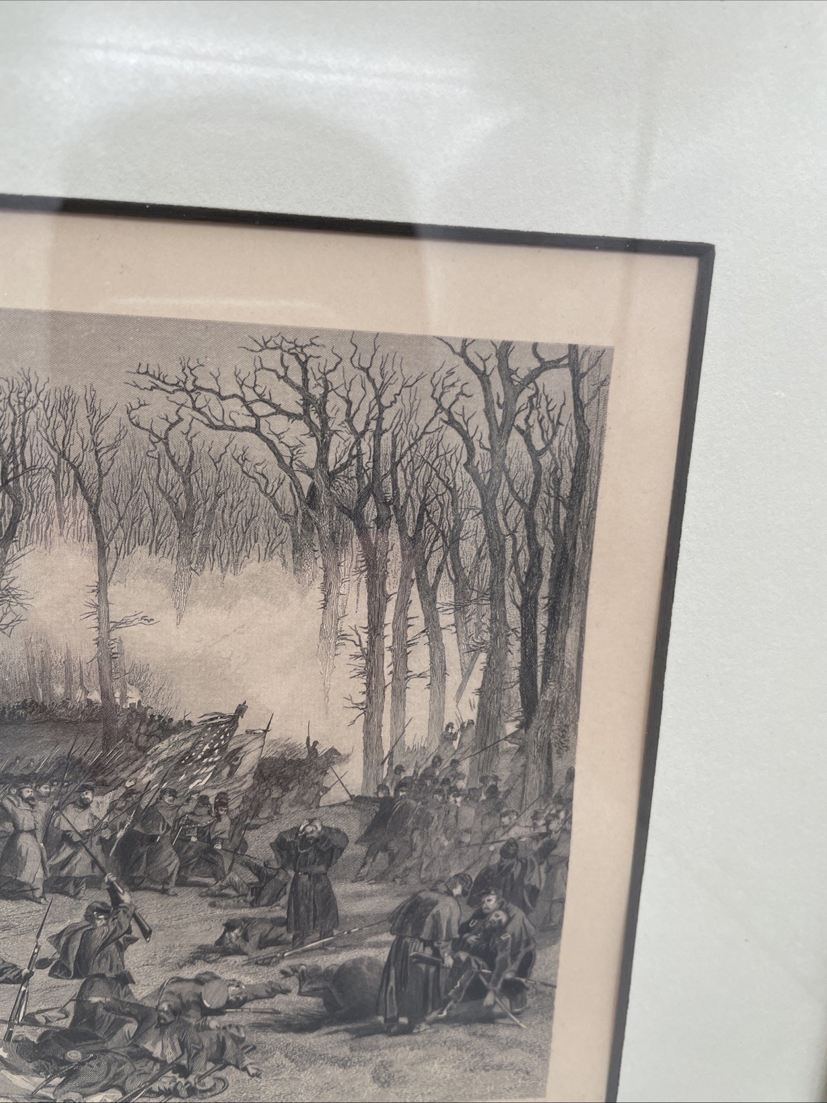 BATTLE OF MILL CREEK, Civil War Battle/Tennessee 1862 Print Lithograph 12”x11”