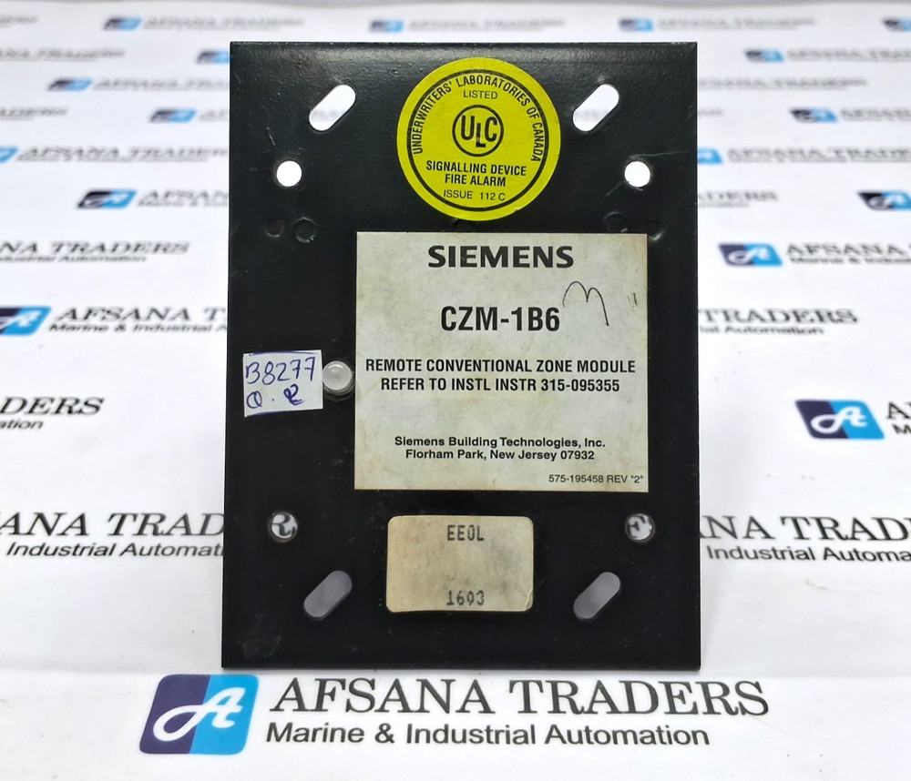 SIEMENS CERBERUS PYROTRONICS CZM-1B6 REMOTE CONVENTIONAL ZONE MODULE