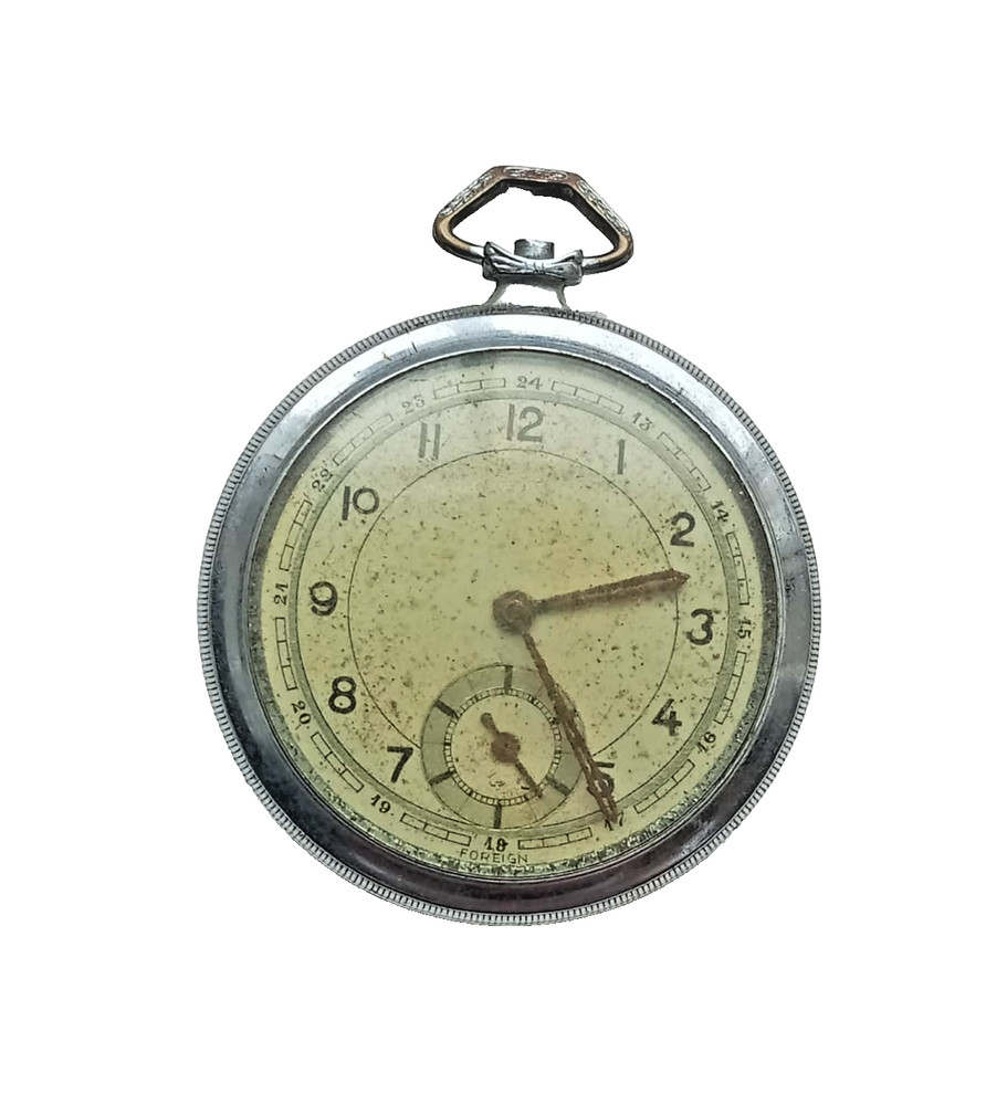 Vintage 1930s-1950s Pocket Watch missing rear case