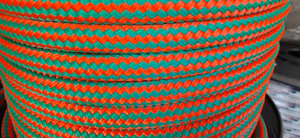 1/2 " x 100 ft. Double Braid-Yacht Braid Polyester Rope. US Made