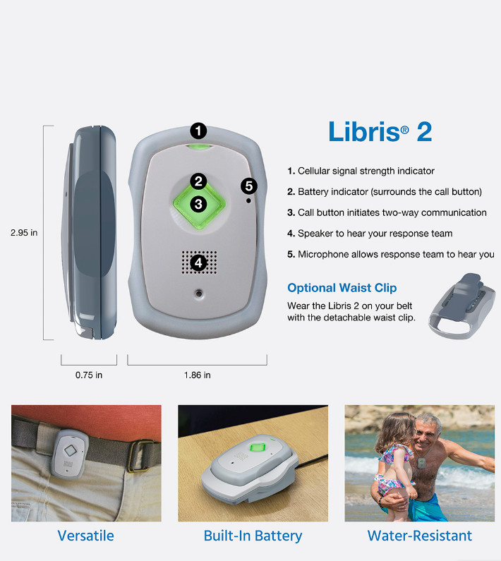 Numera Libris 2.0 Medical Alert w/ Fall Detection