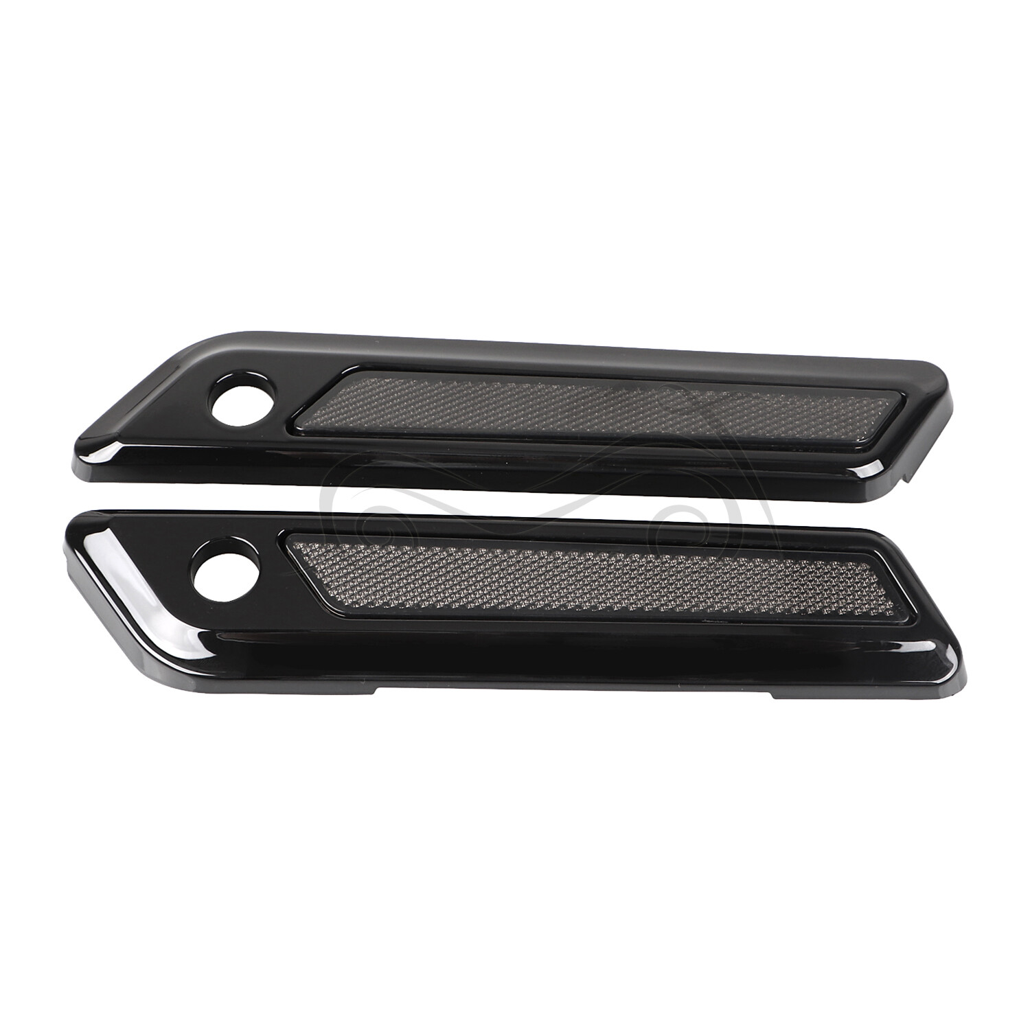 Black Saddle Bag Hinge Latch Covers For Harley Touring Road Street Glide 14-23