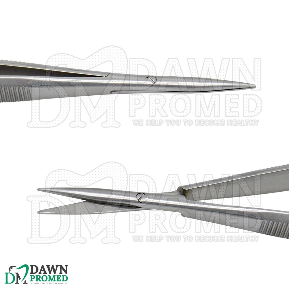 2 Pcs Castroviejo Scissors 4.5" 7.5” Straight Set Micro Surgery Instruments