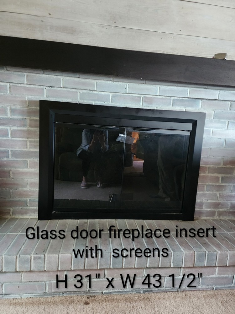 Tempered Glass Fireplace Screen Large