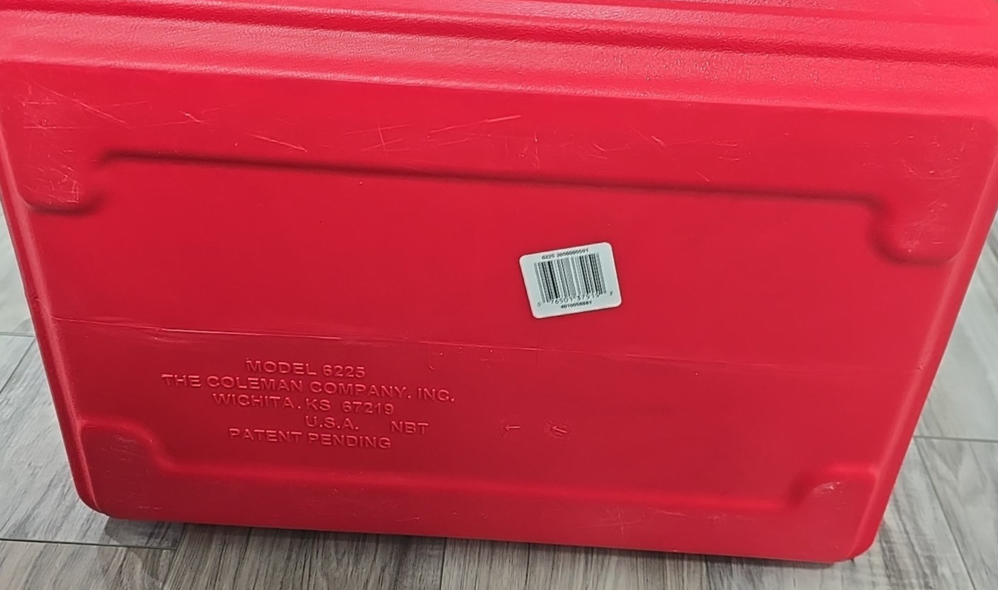 NEW - Coleman PARTY STACKER Red Stackable 24 Beer Soda Can/ Tray Ice Cooler 6225