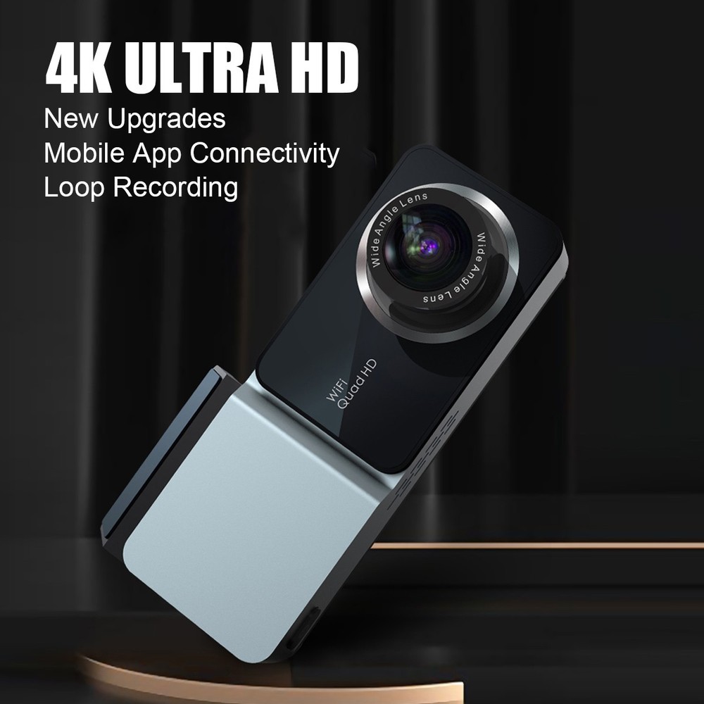 4K Night Vision GPS Dash Cam WiFi 170° Wide Angle Dashboard Camera w/APP Control
