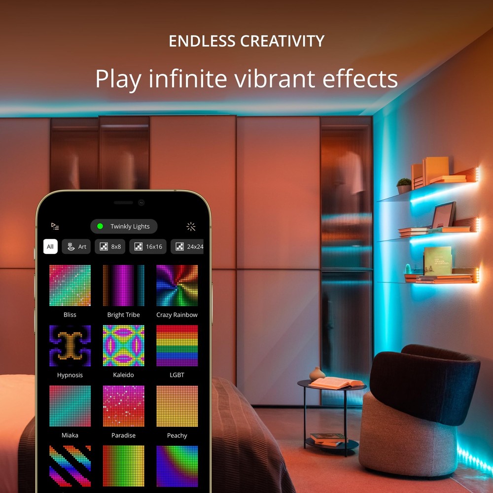 Twinkly Dots – App-Controlled Flexible LED Light String with 60 RGB (16 Million