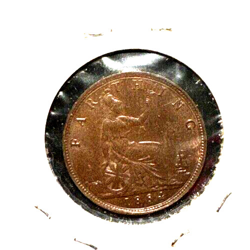 Great Britain 1884 farthing KM 753 unc (2)