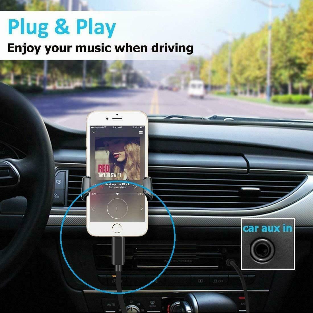 IPhone 7 8 X XR 11 12 13 Pro Max 8 Pin to 3.5mm AUX Audio Car Adapter Cord lot