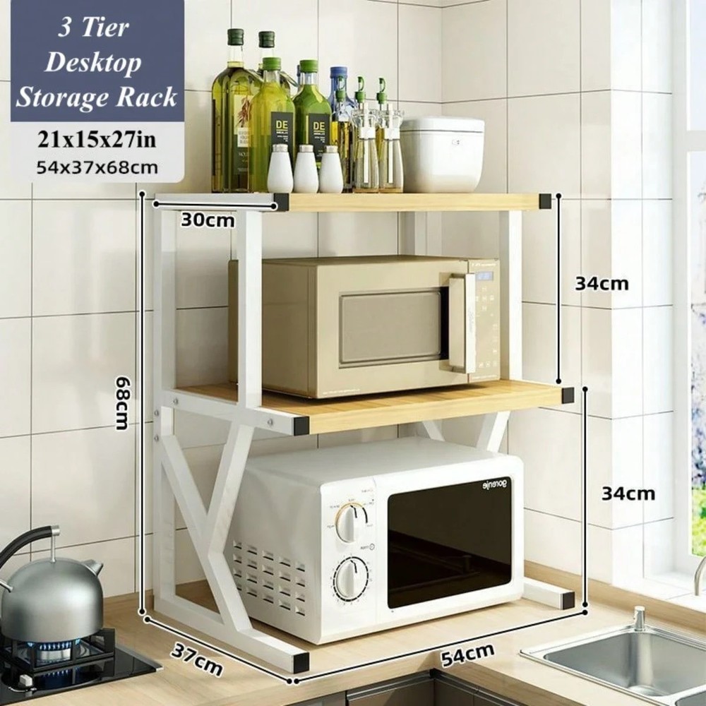 3 Tier Heavy Duty Printer Stand Multi-Functional Desk Organizer
