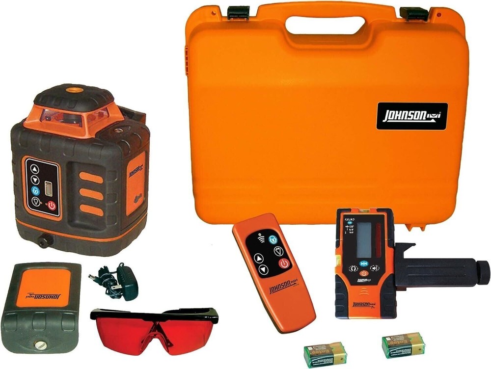 Johnson Level & Tool 40-6532 Self-Leveling Rotary Laser Kit, Red, 1 Kit