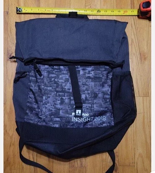 17" Black Expandable Backpack,Cloth Lining, USB Port,NetApp Insight 2018 New