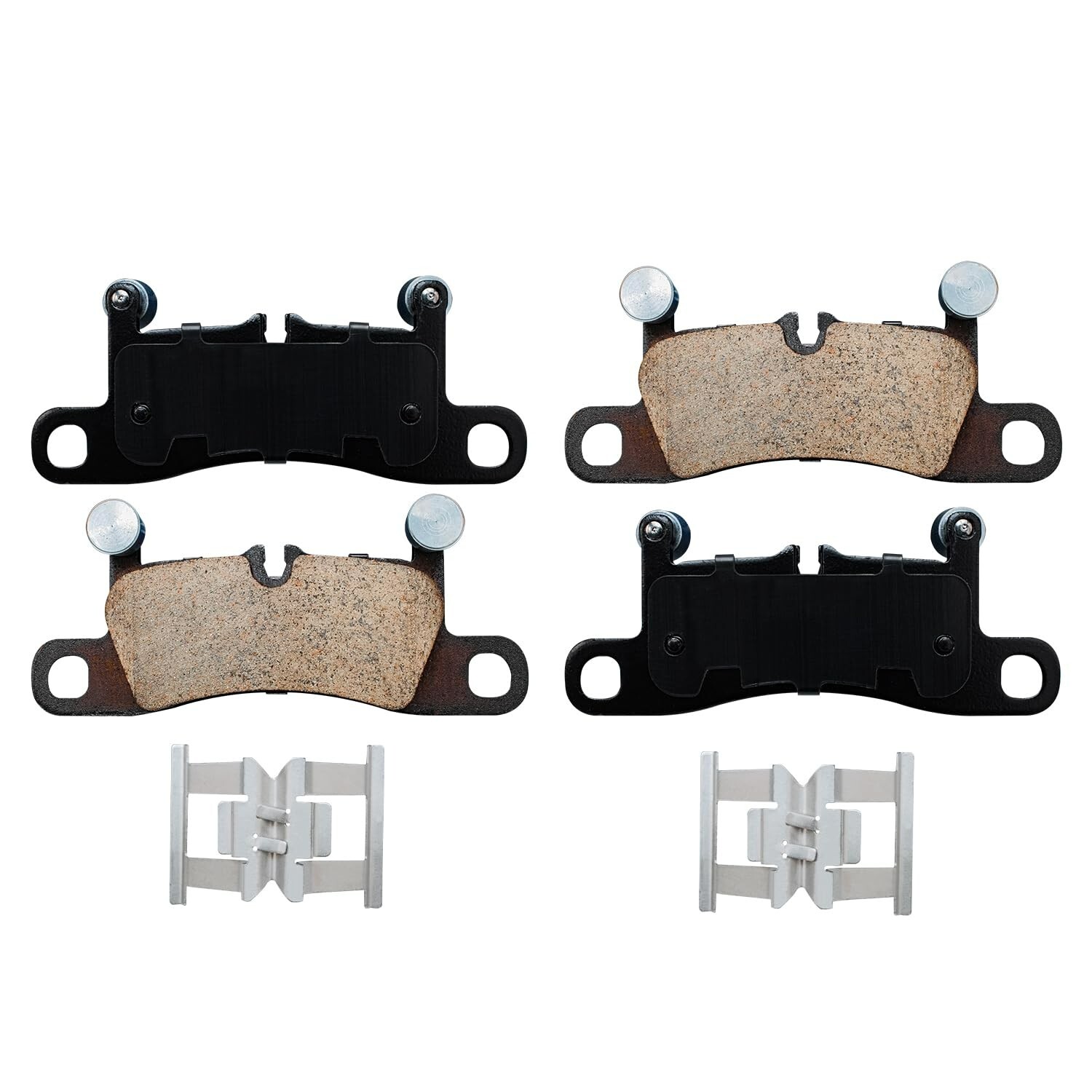 Front Rear Ceramic Brake Pads w/ Hardware for Porsche Cayenne Volkswagen Touareg