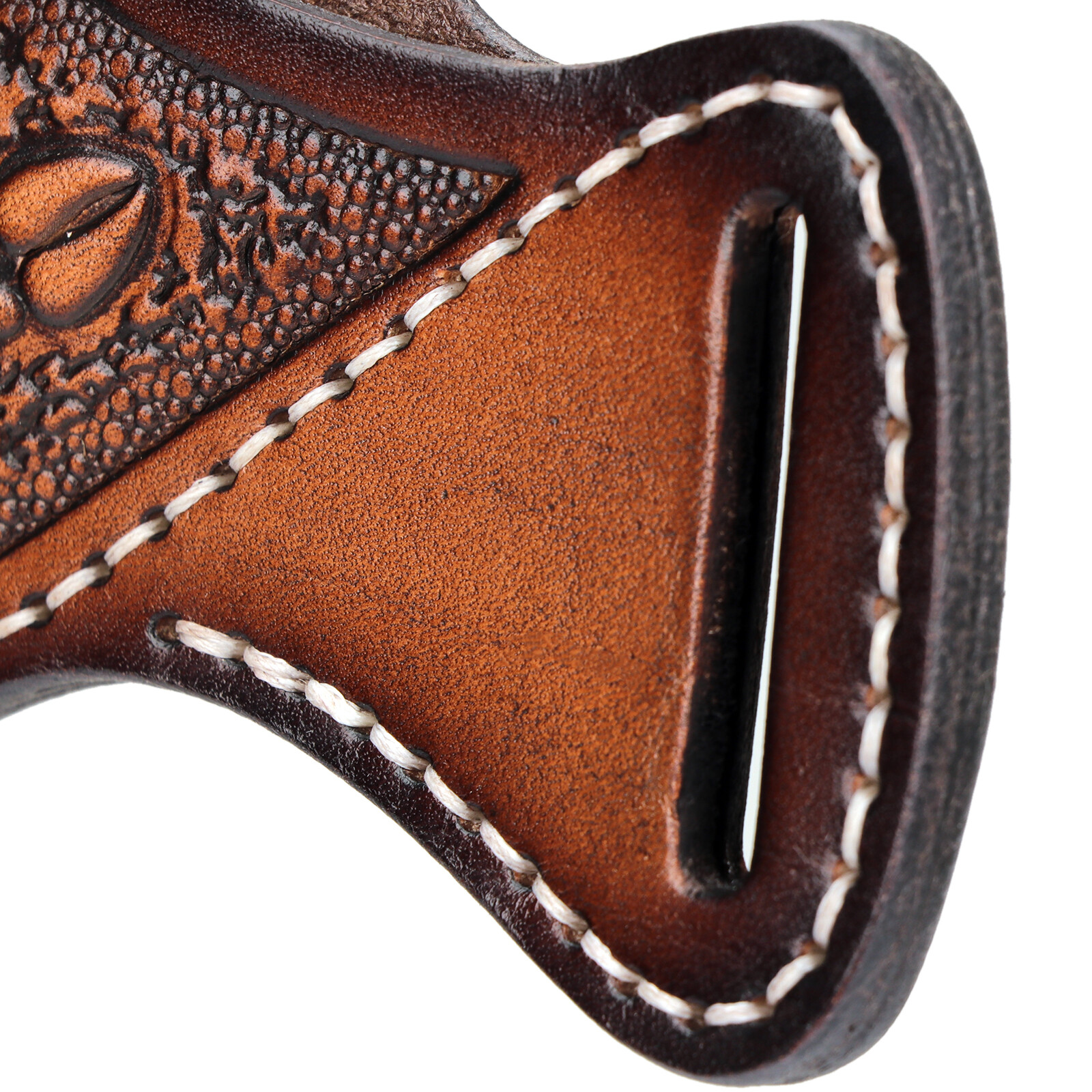 TOURBON Leather Fixed Blade Knife Sheath Slanted Pancake Belt Holster Hunting US