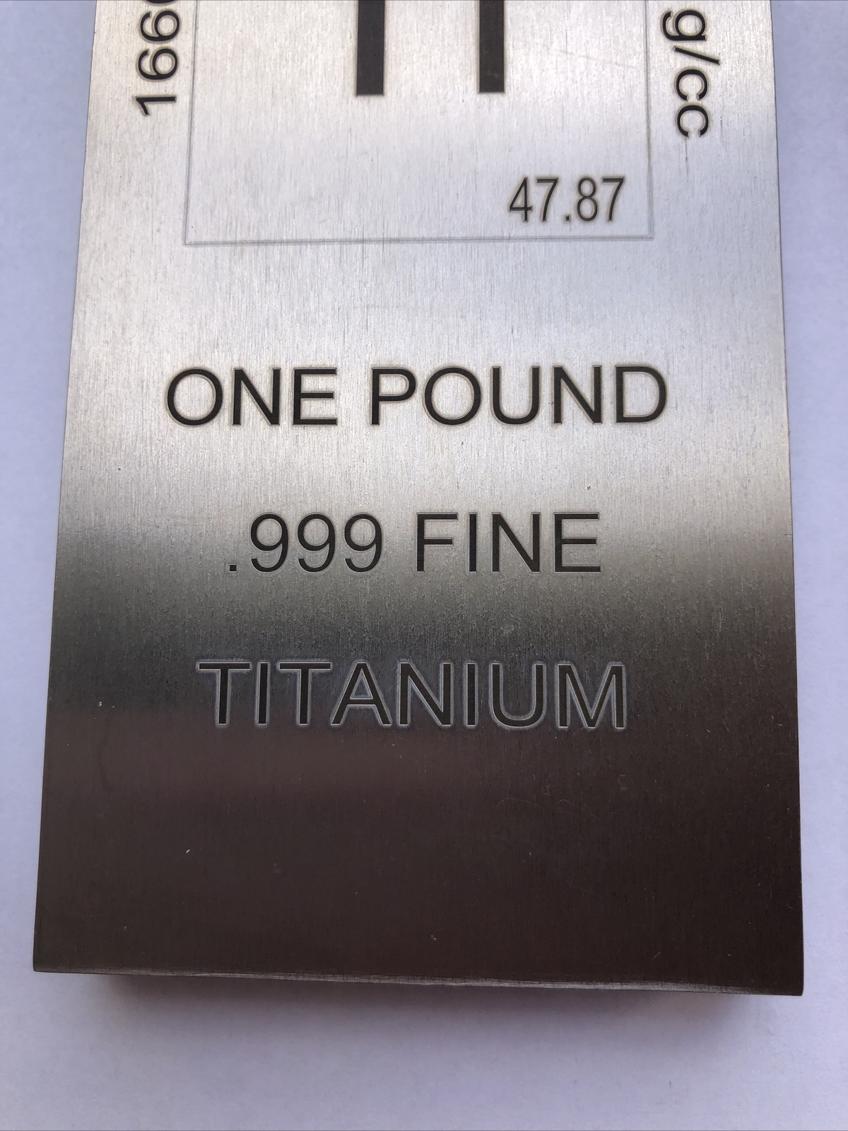 1 (One) Pound Titanium Bullion Bar