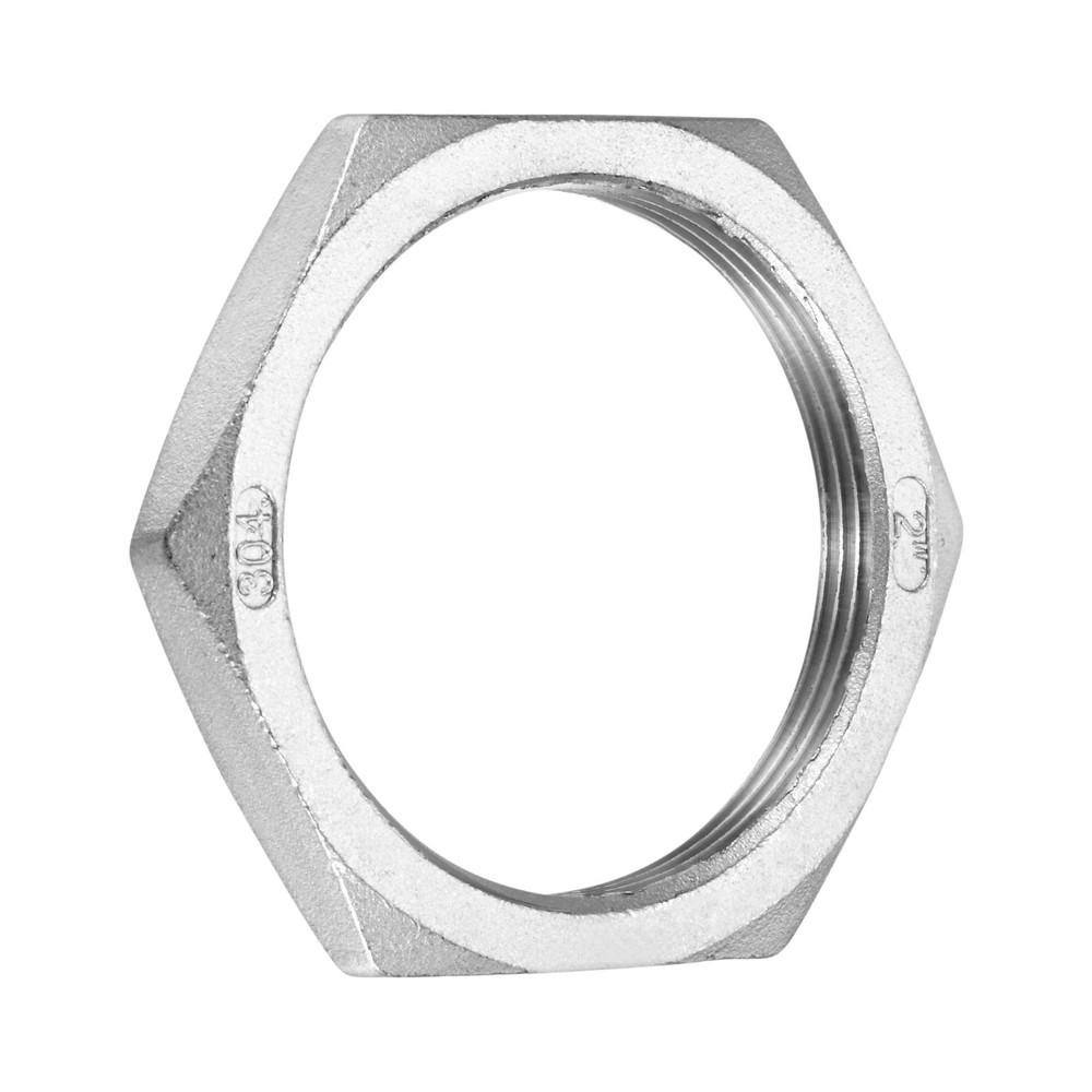 1-Pack Cast Pipe Fitting Hex Locknut, G2 Female Thread Hex Locking Nut