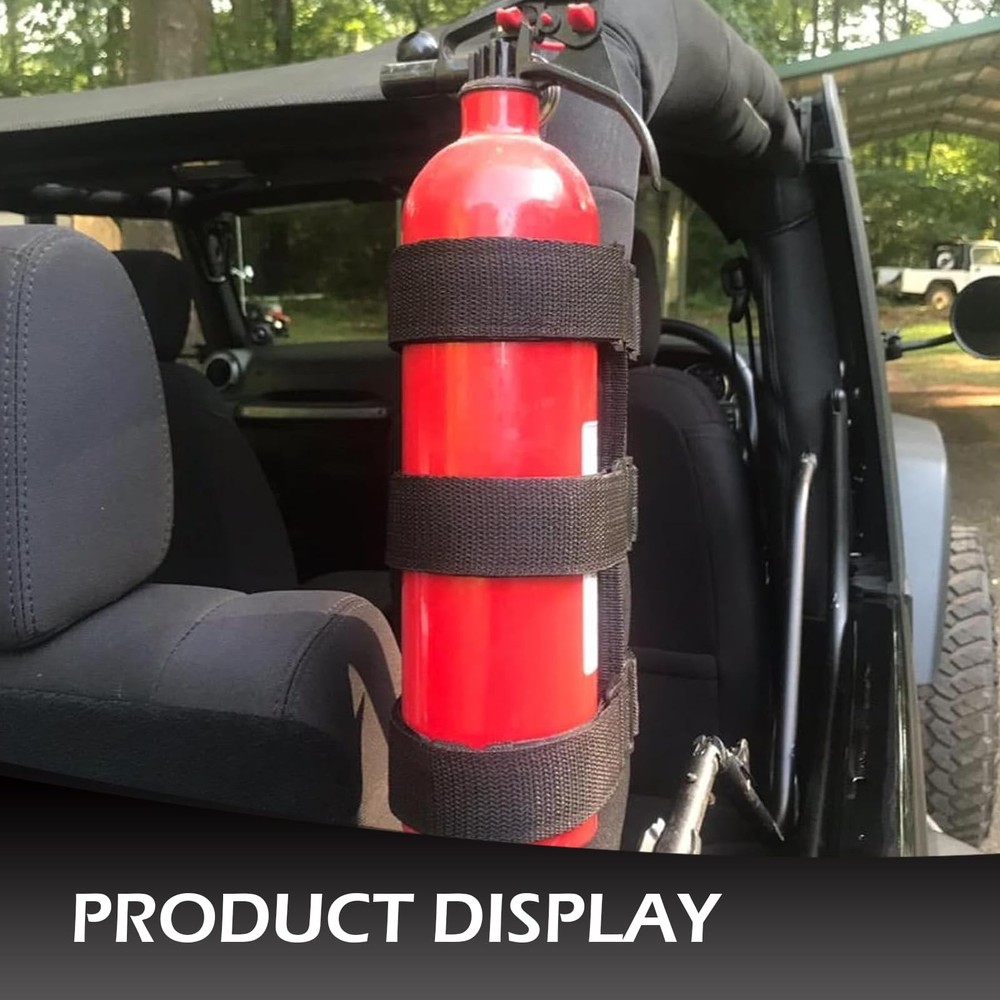 Roll Bar Fire Extinguisher Mount, Adjustable Car Trunk Fire Extinguisher Secu...