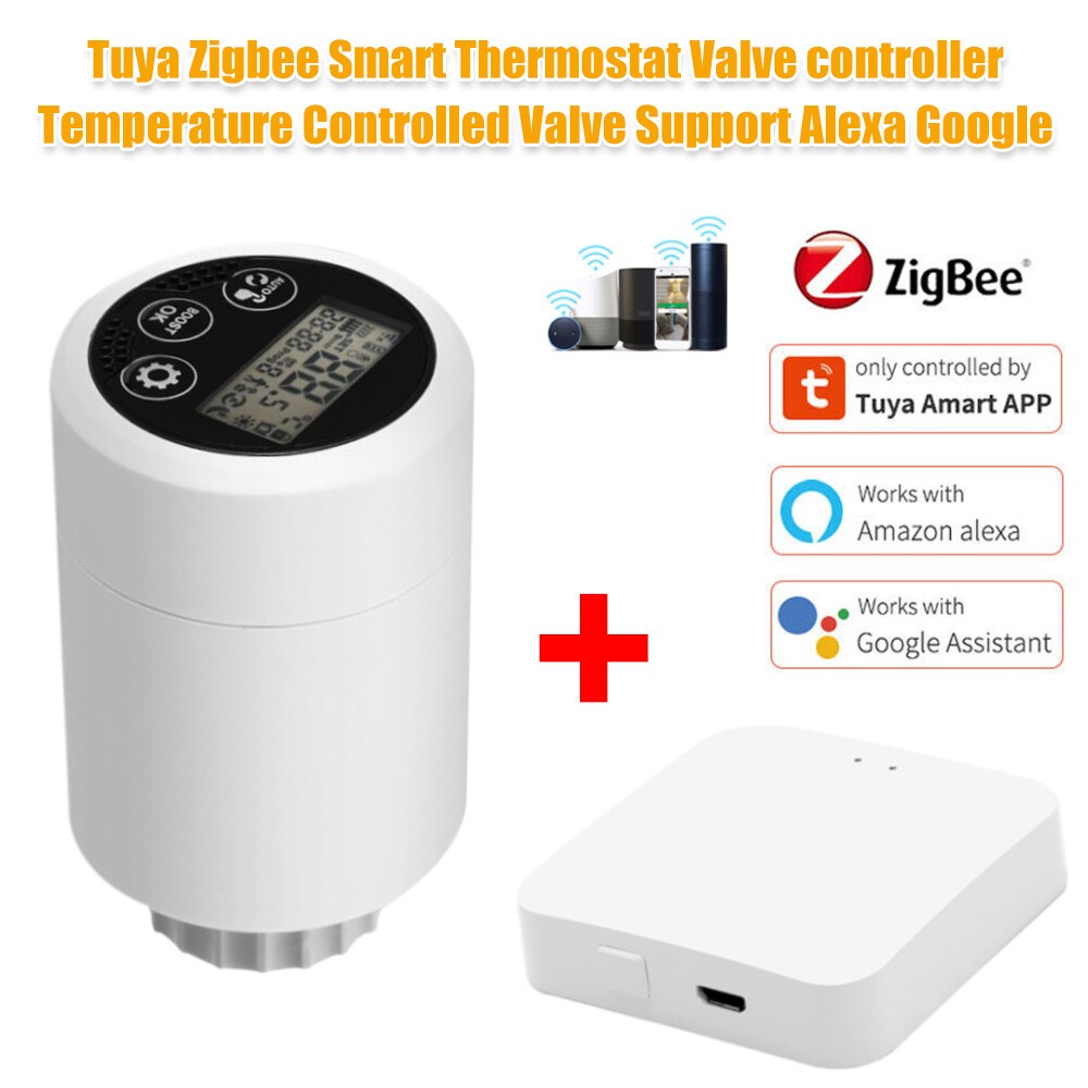 Smart Thermostat Radiator Valve Programmable Actuator Temper Tuya Zigbee