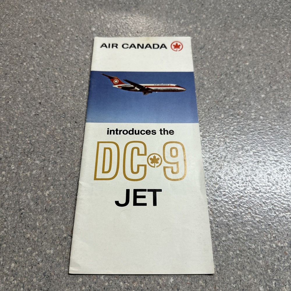 Air Canada DC-9 1967 Leaflet Brochure