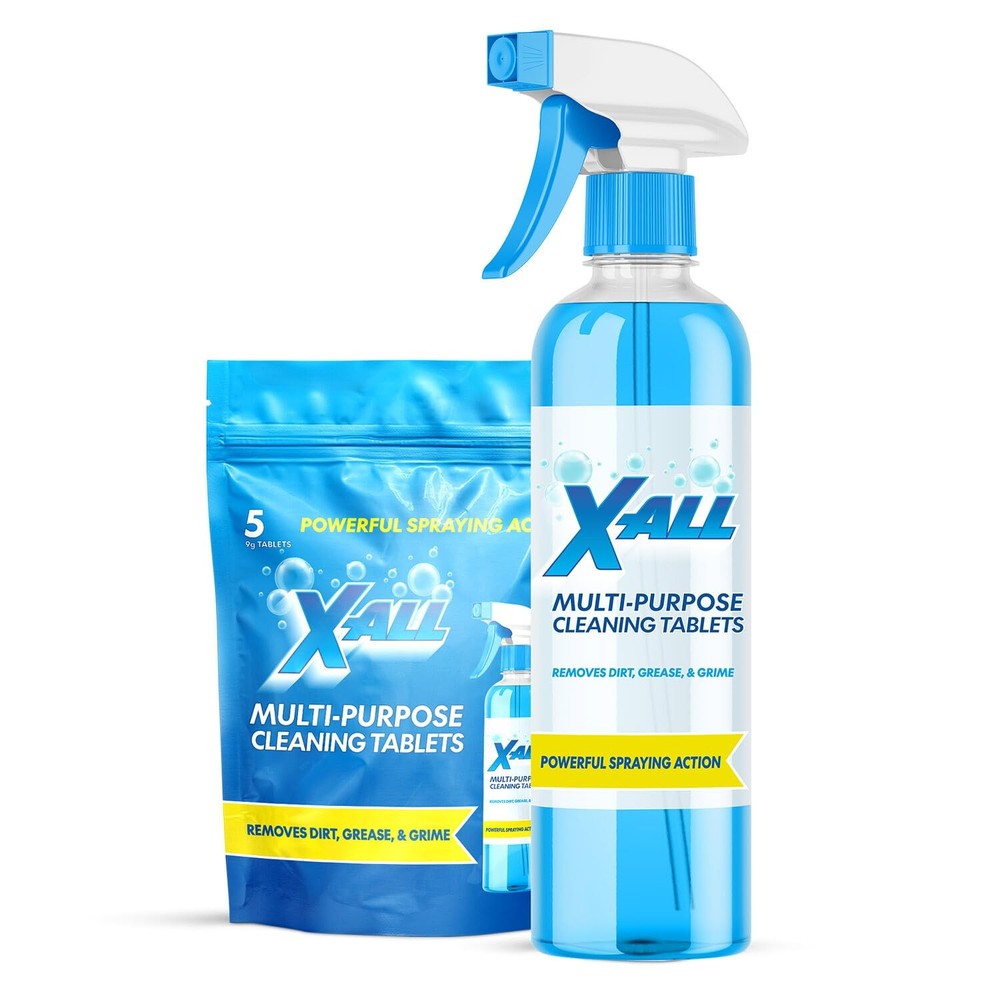 XALL MultiPurpose Cleaner  Spray Bottle and 5x Cleaning Tablets