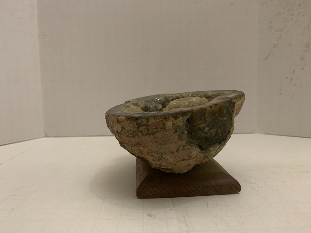 Vintage Geode On Wood Base