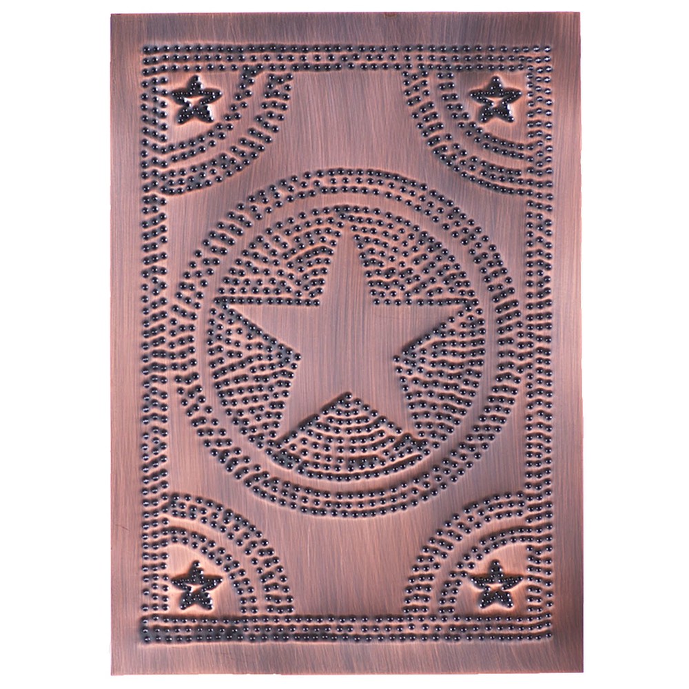 Solid Copper Cabinet Panels in regular Star - set 4