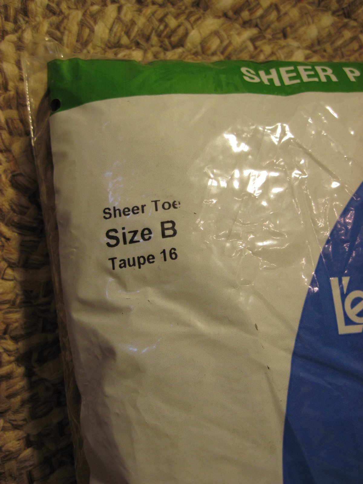 6 NOS Pairs L'eggs Leggs Size B Sheer Energy STW / Sheer Toe Taupe Pantyhose