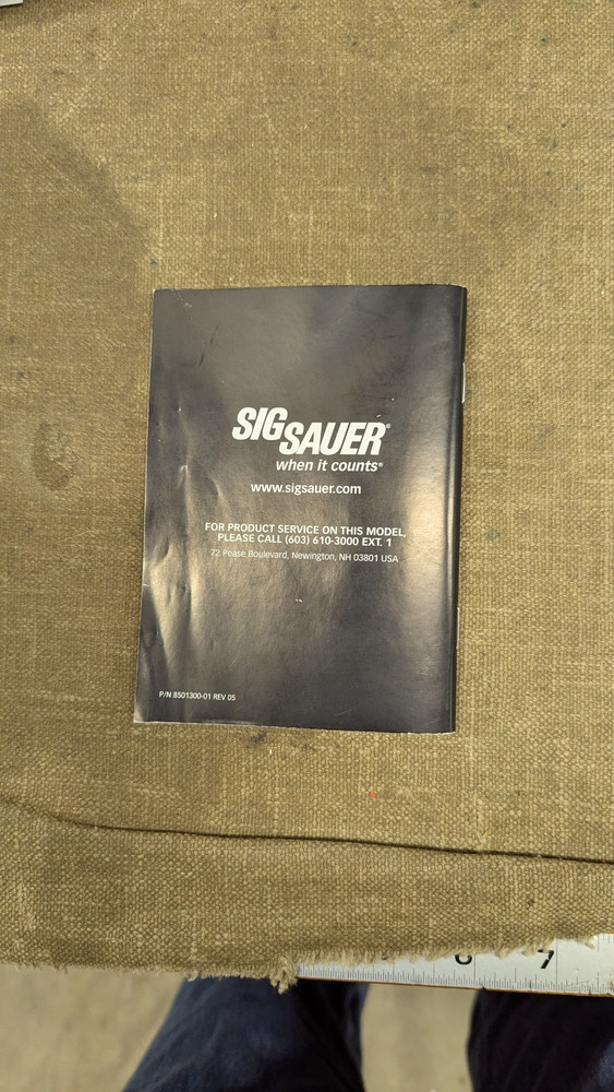 Instruction Manual, Sig Sauer P320 Instruction Manual