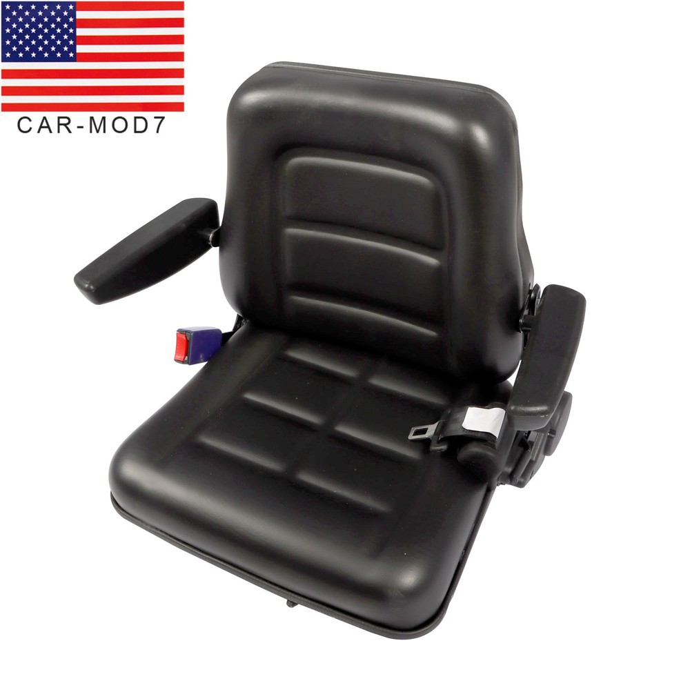 Tractor Forklift Seat Excavator Universal Adjustable Backrest Armrest