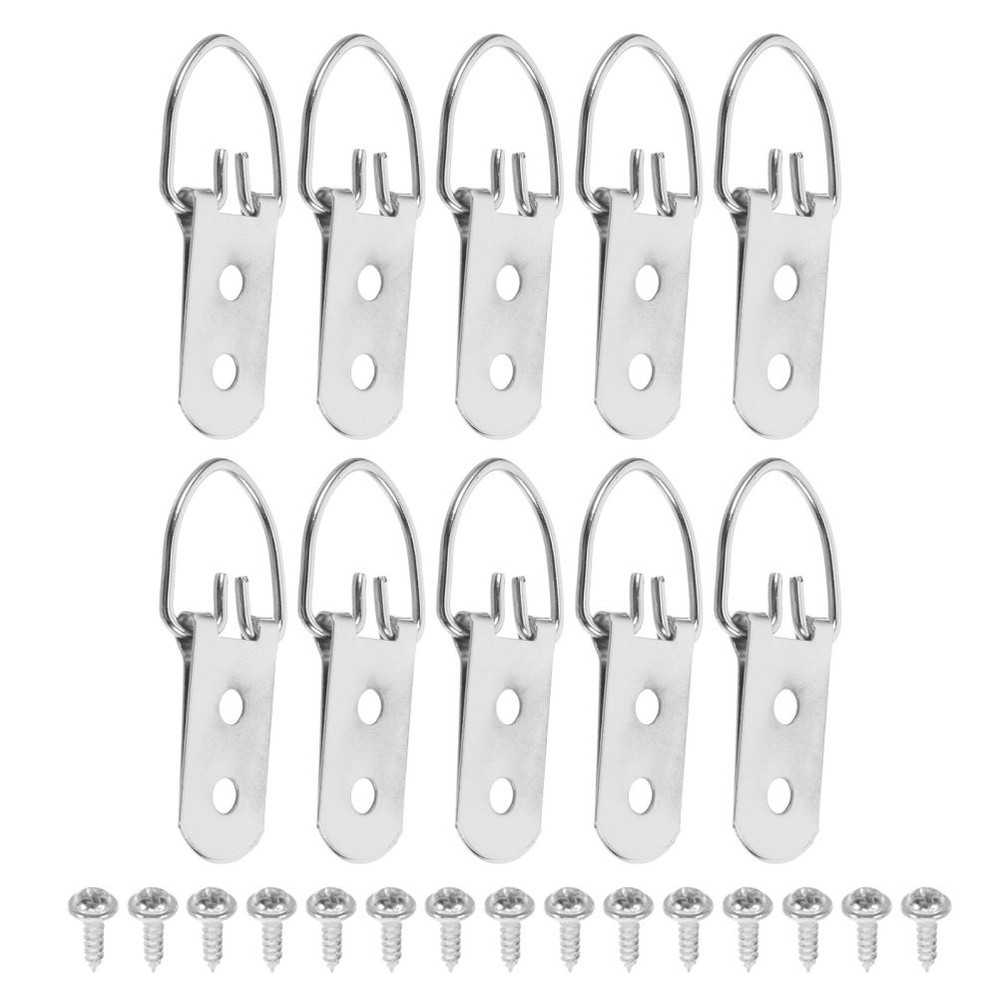 30 Set Mirror Hanging Hardware Small Picture Hangers Frame Wire Anchor
