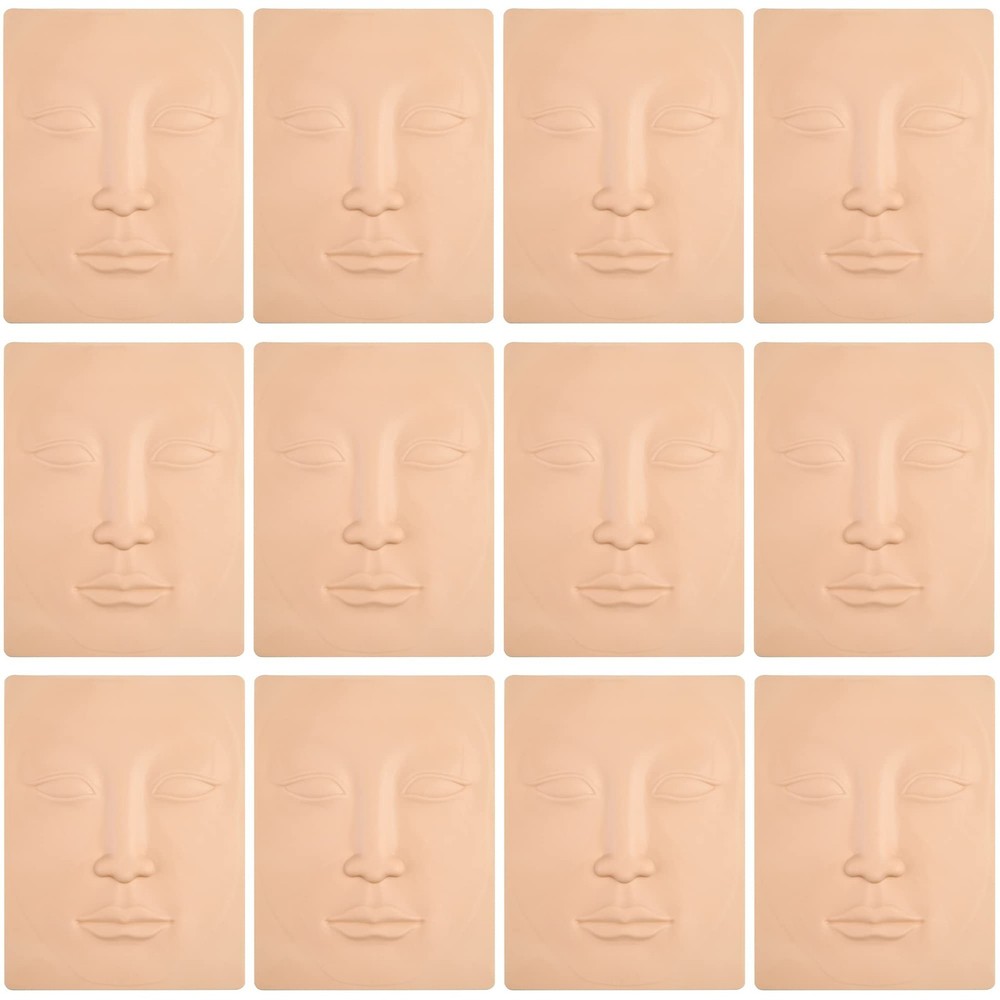 Microblading Practice Skin - 12 Sheets 3D Face Permanent Makeup Tattoo Traini...