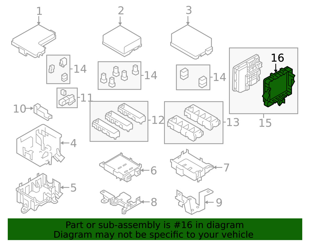 Genuine Nissan Engine Control Module (ECM) Bracket 284B5-1LA0A