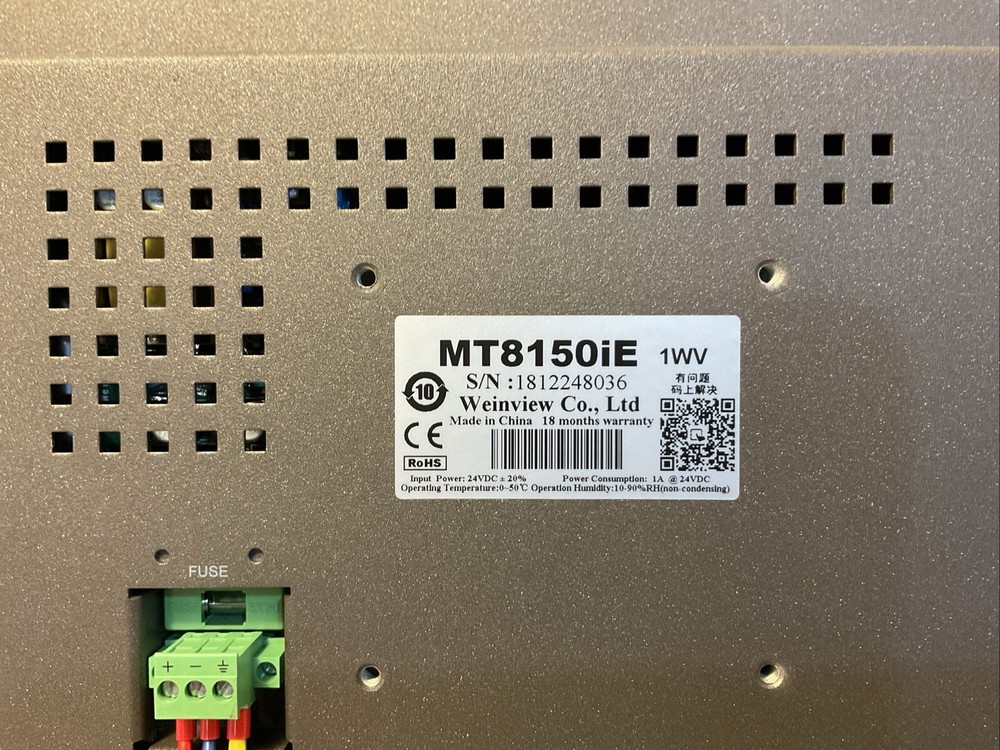 Weinview MT8150iE 15 Inch Tested And Working Pulled From Working Environment