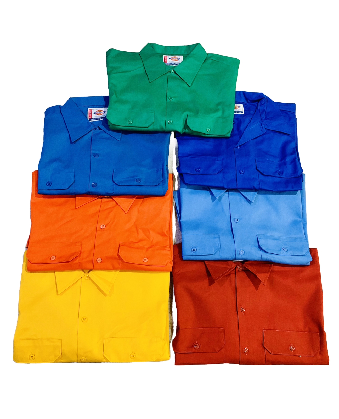 Y2K Vintage Colors Men's Dickies Short Sleeve Work Shirt  WS574 L, XL, 2X-5X NWT