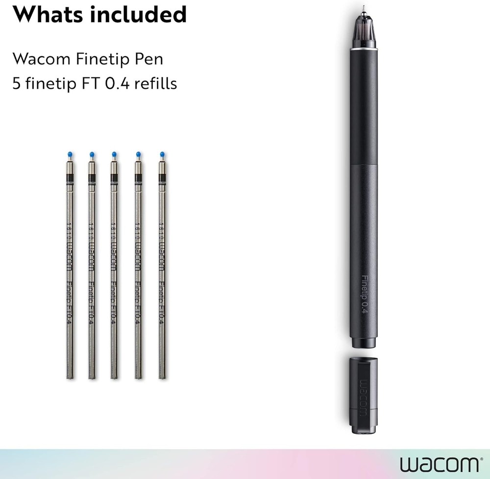 New, Sealed Wacom KP13200D Fine tip Pen with Refills
