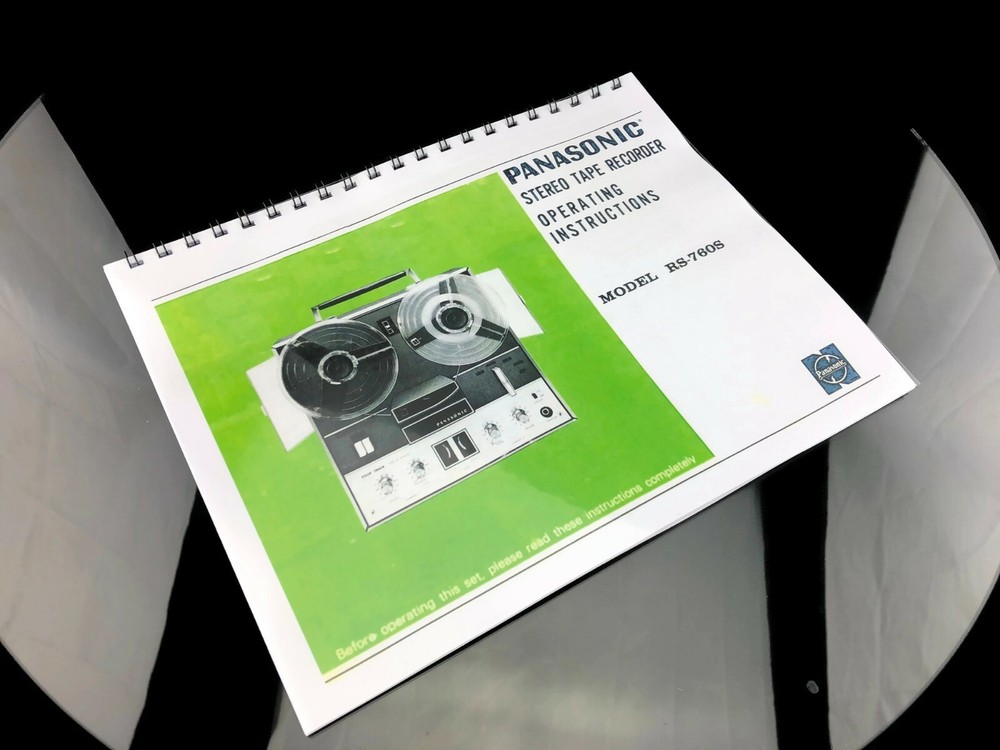 Panasonic RS-760S Instructions Manual User Guide COLOR Reprint COIL BOUND