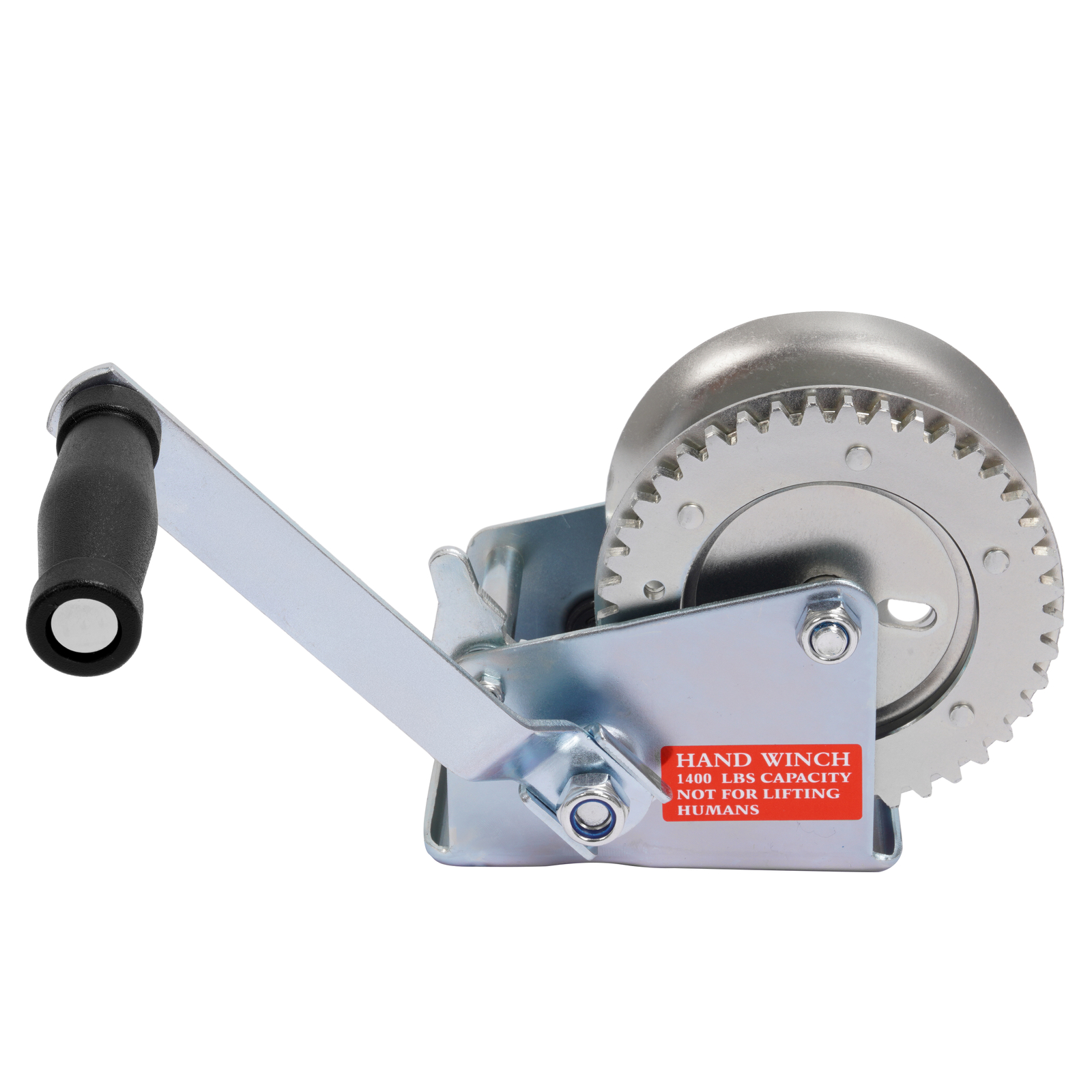 1400LB Steel Horizontal Pulling Hand Winch w/Ratchet Galvanized For Boat Trailer