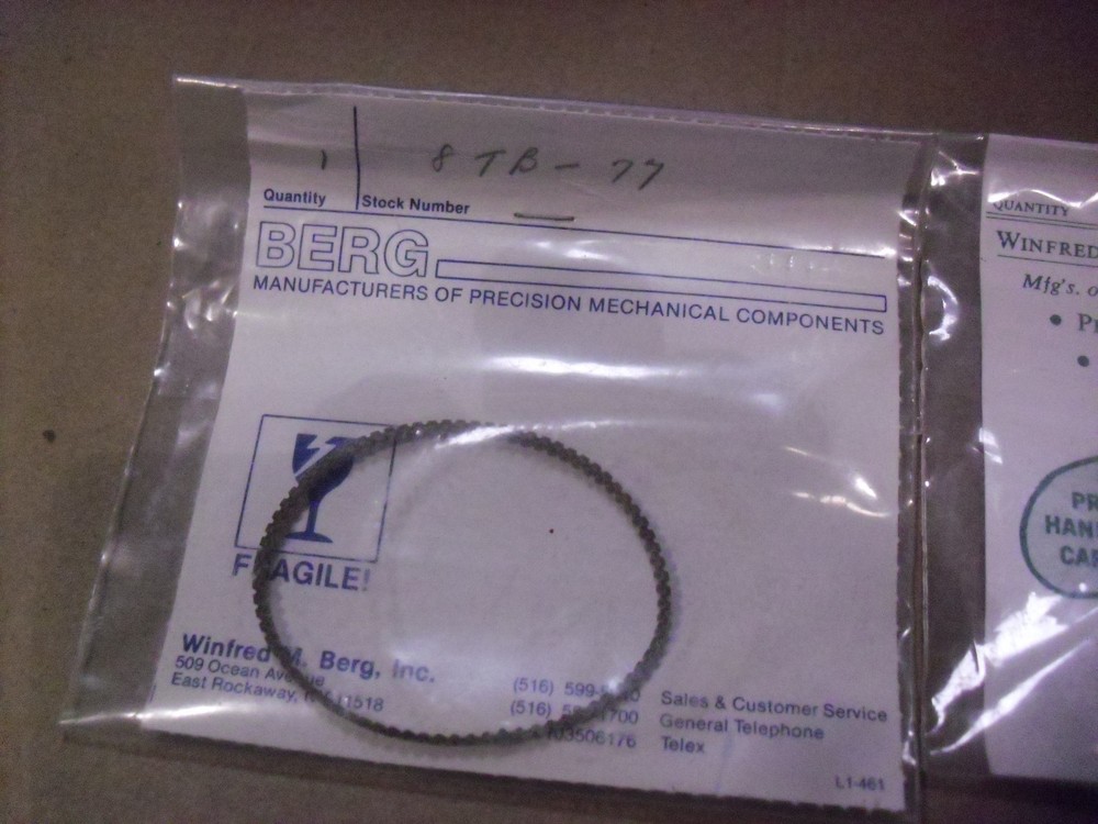 Winfred M. Berg Replacement Parts # 8TB-77 & 8TB-88