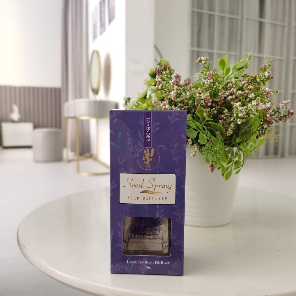 Reed Diffuser Set with Sticks Lavender Aromatherapy Oil Scent Diffuser for Ho...