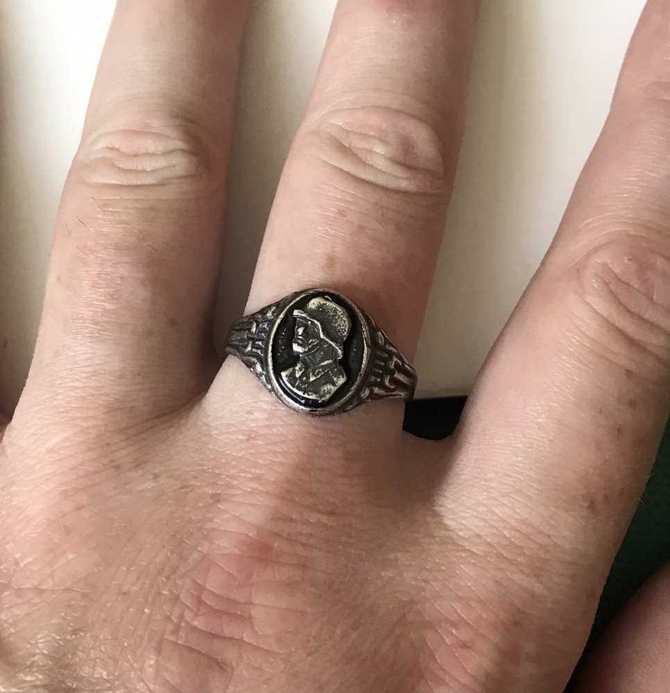 German silver ring. World War II.