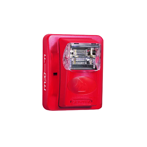 GENTEX GES24-177WR - Strobe Only, Fixed 177 Candela Strobe, Wall Mount, Red Face