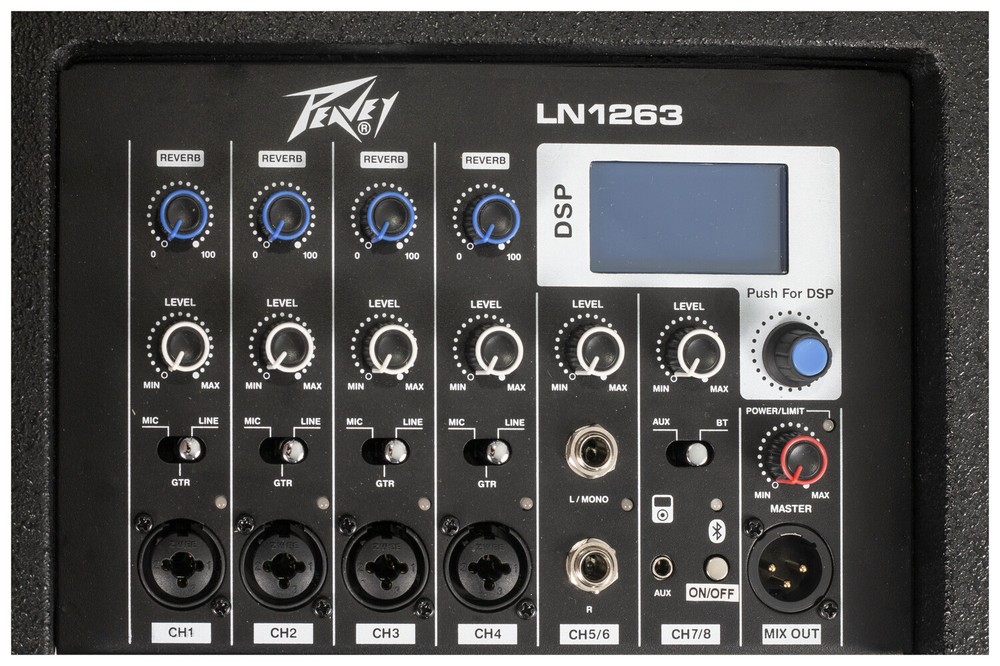 PEAVEY LN™1263 Column Array Portable PA System & BT iOS APP Controllable Mixer