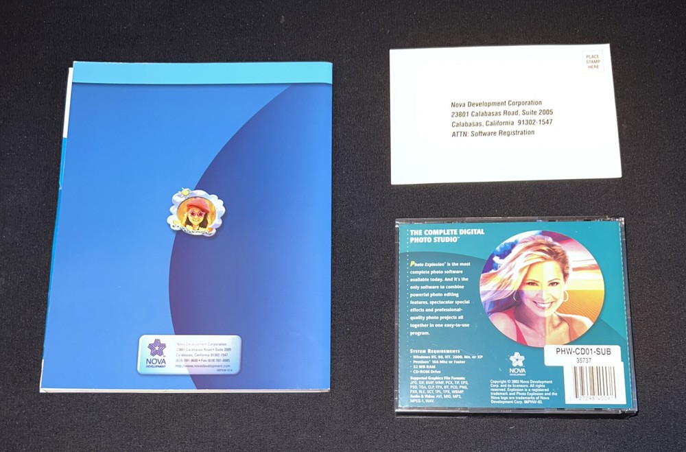 Photo Explosion Digital Photo Studio Software CD Photo Editing Big Box 2002 PC