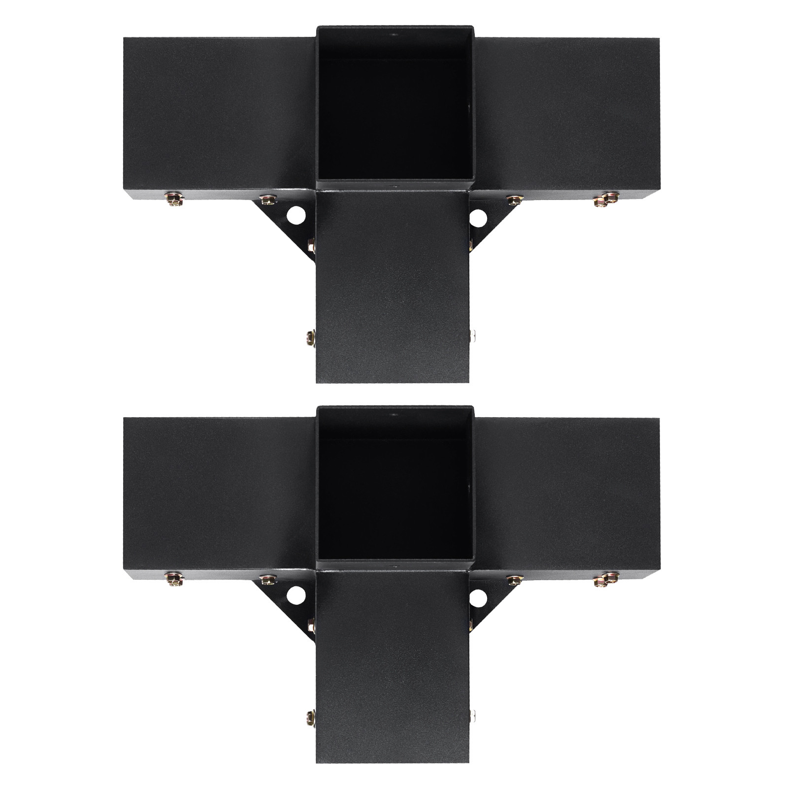 VEVOR 4''x4'' Pergola Bracket Kit inner 3.6x3.6 4-Way Woodworks DIY Post 2 pcs