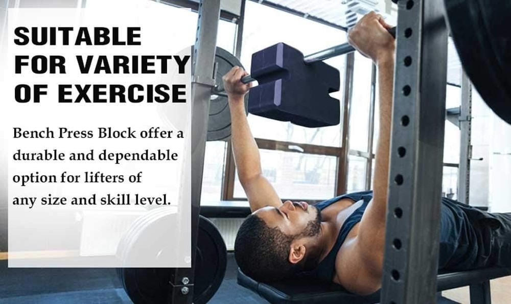 Elevate Your Workout - Adjustable Bench Press Block for Safe, Effective Lifting