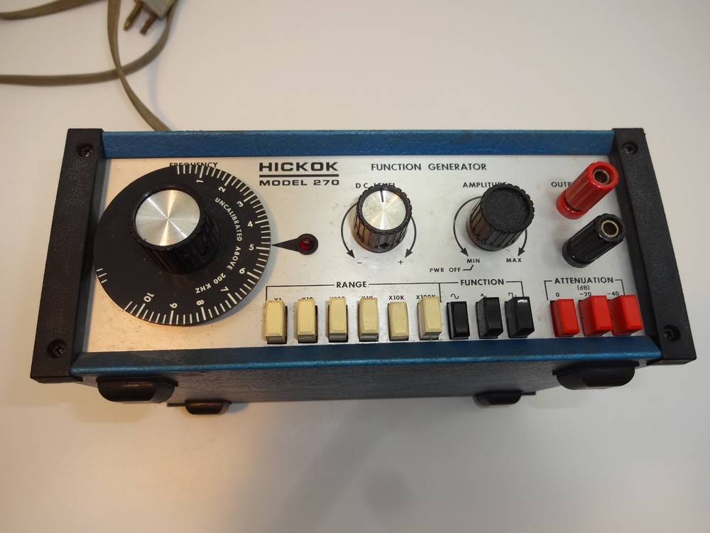 HICKOK Model 270 Function Generator Manual and Schematic tested by Eddie Mikells