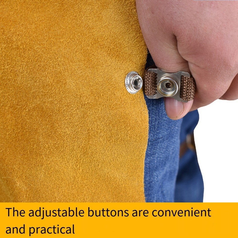 Fire Resistant-Chaps Adjustable Welding-Chaps Adjustable Buttons Cut Resistant