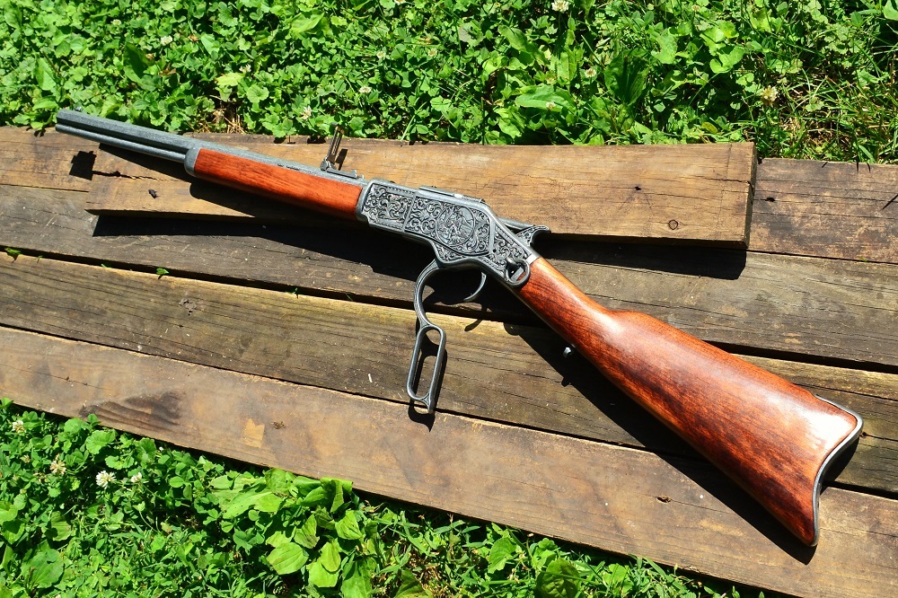 Winchester M1873 Engraved Lever Action Rifle - 1873 - Wild West - Denix Replica