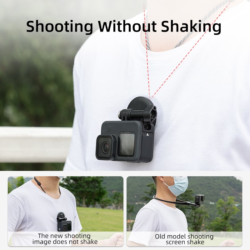 Camera First Person Bracket Neck Mount Vlog Accessory for Insta360/DJI Pocket 3
