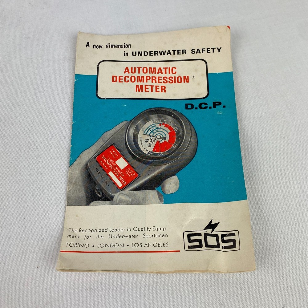 Vintage SOS Atomic Decompression Meter Scuba G34